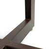 Graysill Iron Dining Table Base - Detail View - Burnt Coconut Brown