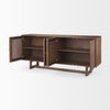 Mercana Grier Sideboard Medium Brown Angled View Open Doors 69894