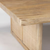 Mercana Grier Square Coffee Table top corner and leg view 