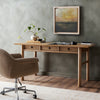 Griffith Desk Whitewash Staged View in Home Office Four Hands