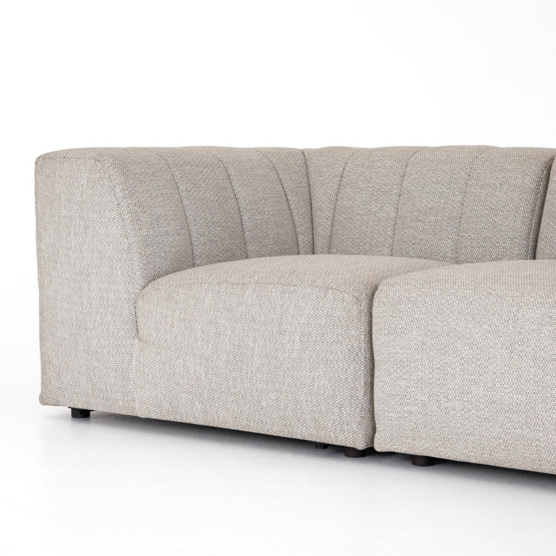 Four Hands Gwen Outdoor 3-Piece Sectional Sofa front seat view