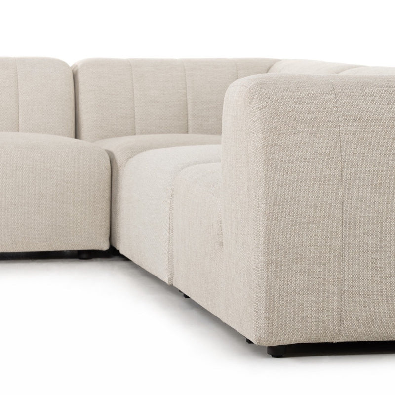 Gwen Outdoor 4-Piece Sectional 223218-002 angled low view