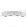 Four Hands Gwen Outdoor 5-Piece Sectional dimension diagram