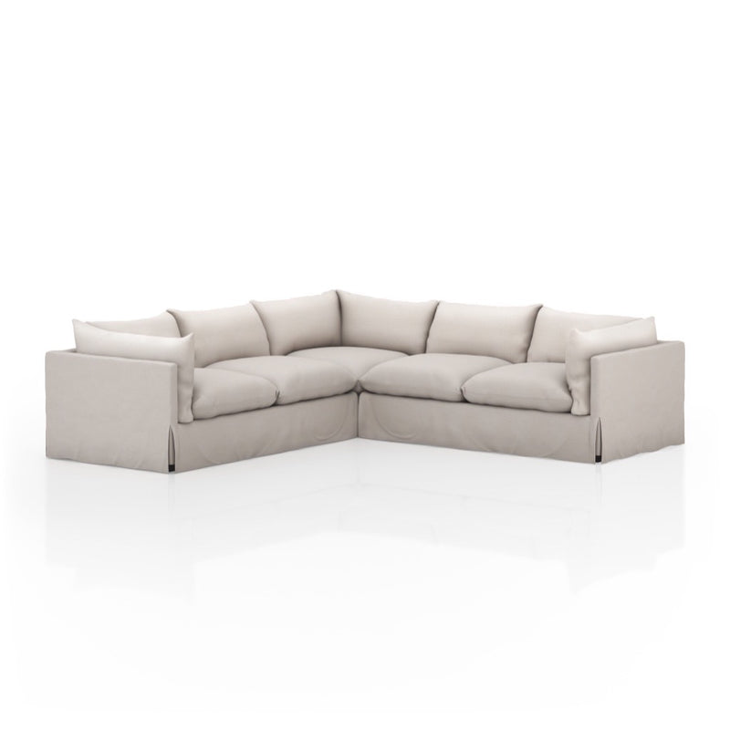 Four Hands Habitat Slipcover 3-Piece Sectional angled view