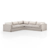 Four Hands Habitat Slipcover 3-Piece Sectional angled view
