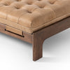 Halston Cocktail Ottoman 230750-006 wooden leg view 