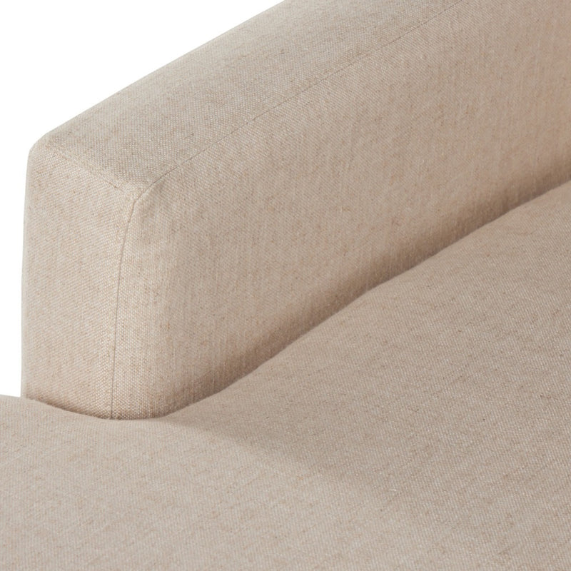 Four Hands Hampton 2-Piece Slipcover Sectional arm and seat view