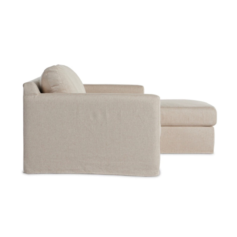 Four Hands Hampton 2-Piece Slipcover Sectional right chaise side view