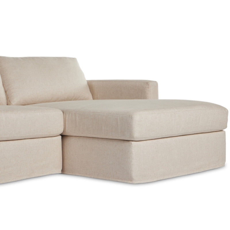 Hampton 2-Piece Slipcover Sectional 238941-001 right chaise view