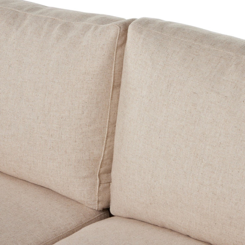Four Hands Hampton Slipcover Sofa two back cushion view