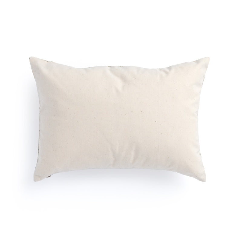 Four Hands Handwoven Merido Pillow Beige Cotton Back View