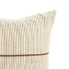Handwoven Merido Pillow Beige Cotton Top Corner Detail 235730-001
