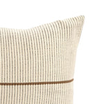 Handwoven Merido Pillow Beige Cotton Top Corner Detail 235730-001
