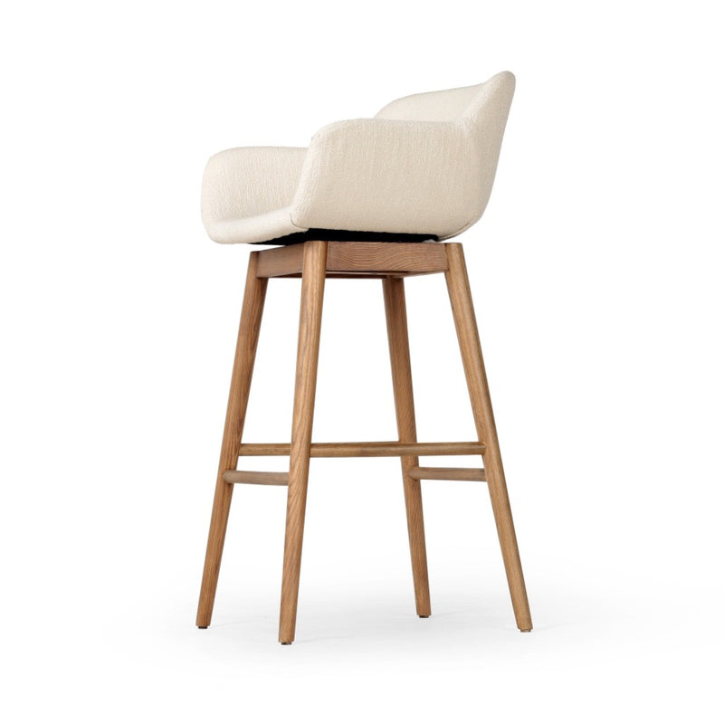 Hannah Swivel Stool 237909-004 bar height low angle view 