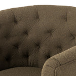 Hanover Swivel Chair Fiqa Boucle Olive Tufted Seating Four Hands