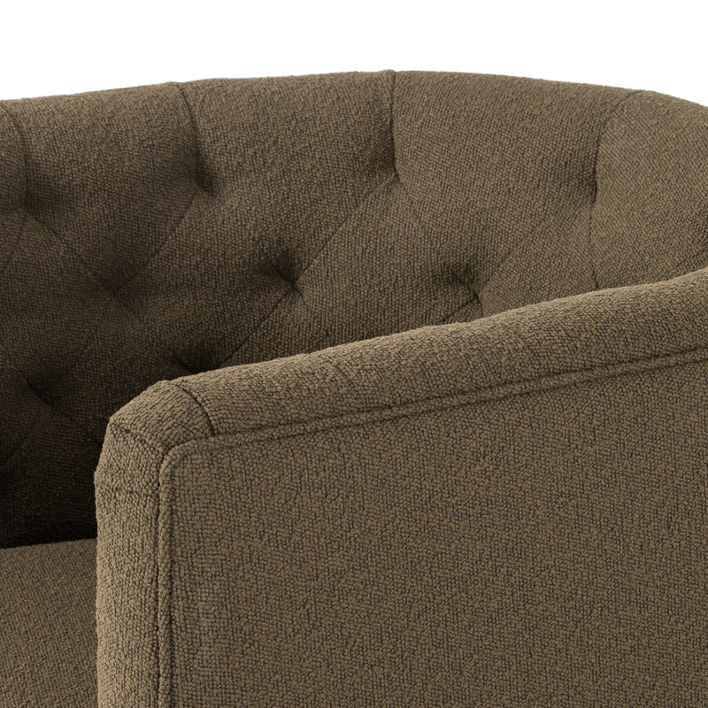 Hanover Swivel Chair Fiqa Boucle Olive Performance Fabric Armrest 106090-018