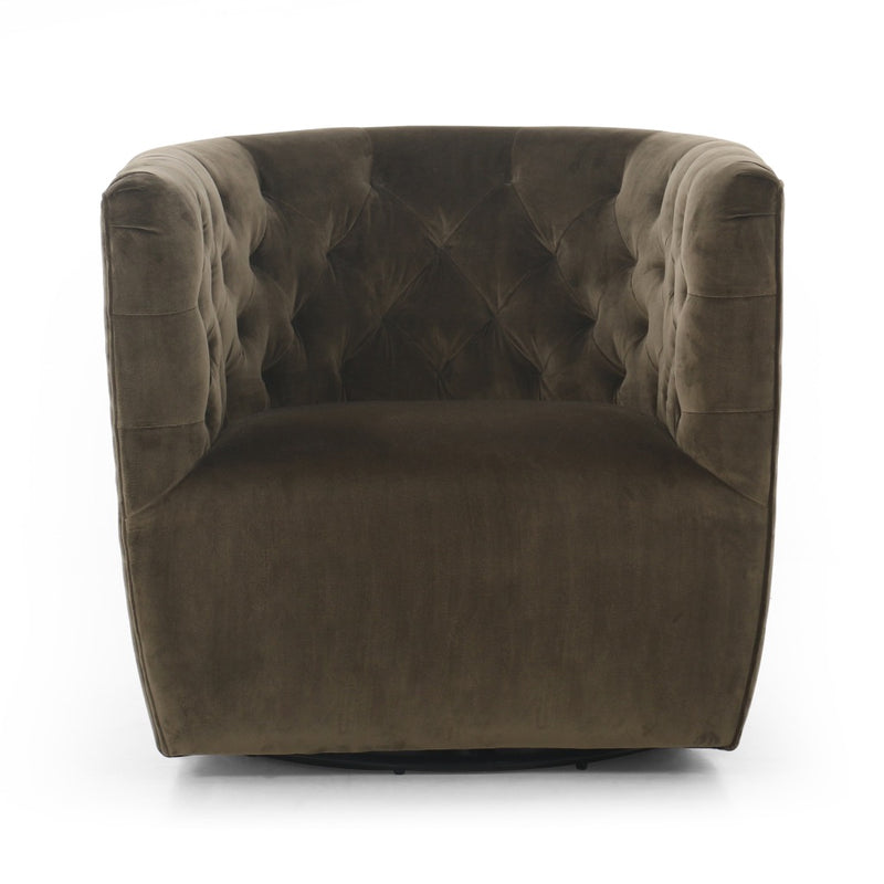 Hanover Swivel Chair Surrey Olive Front Facing View 106090-014