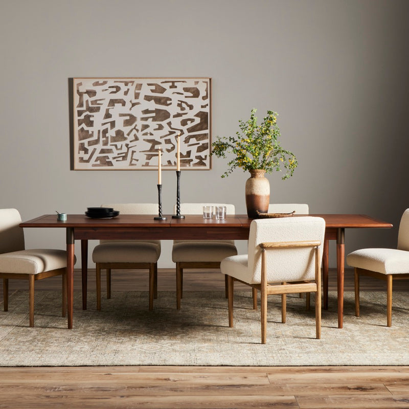 Harper Extension Dining Table Staged View Four Hands
