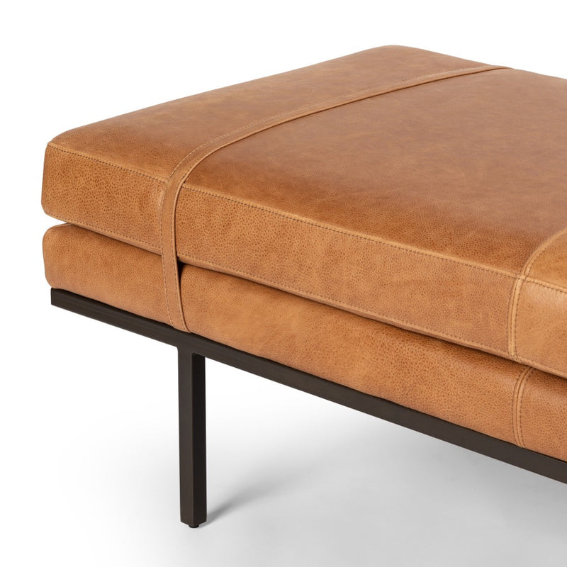 Harris Accent Bench Palermo Cognac Seating Detail 108840-005