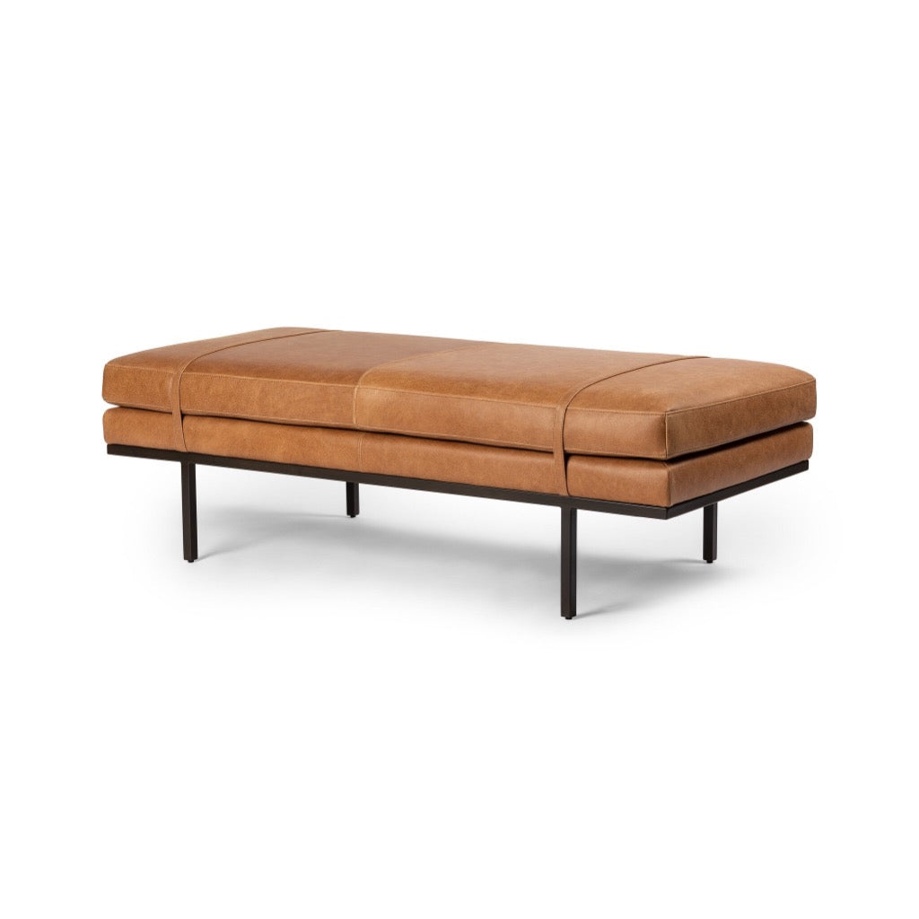 Harris Accent Bench Palermo Cognac Angled View 108840-005