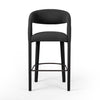 Hawkins Bar Stool Fiqa Boucle Charcoal Front Facing View 230067-040