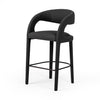 Hawkins Bar Stool Fiqa Boucle Charcoal Angled View 230067-040