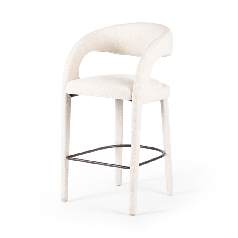 Hawkins Bar Stool Omari Natural Angled View 230067-018