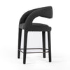Hawkins Counter Stool Fiqa Boucle Charcoal Angled View 230067-041