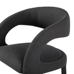 Hawkins Counter Stool Fiqa Boucle Charcoal Curved Backrest 230067-041