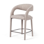 Hawkins Counter Stool Savile Flannel Angled View Four Hands