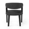 Four Hands Hawkins Dining Chair FIQA Boucle Charcoal Back View
