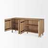 Heera Sideboard Light Brown Open Doors View Mercana