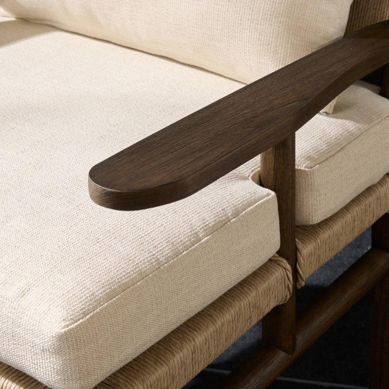 Four Hands Herrin Outdoor Chair wooden arm view 