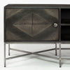 Hogarth Media Console 67741 embossed diamond pattern doors