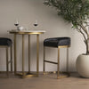 Hollyfield Stool - Black Leather
