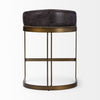 Hollyfield Stool - Black Leather
