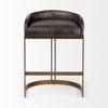 Hollyfield Stool - Black Leather