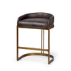 Hollyfield Stool - Black Leather