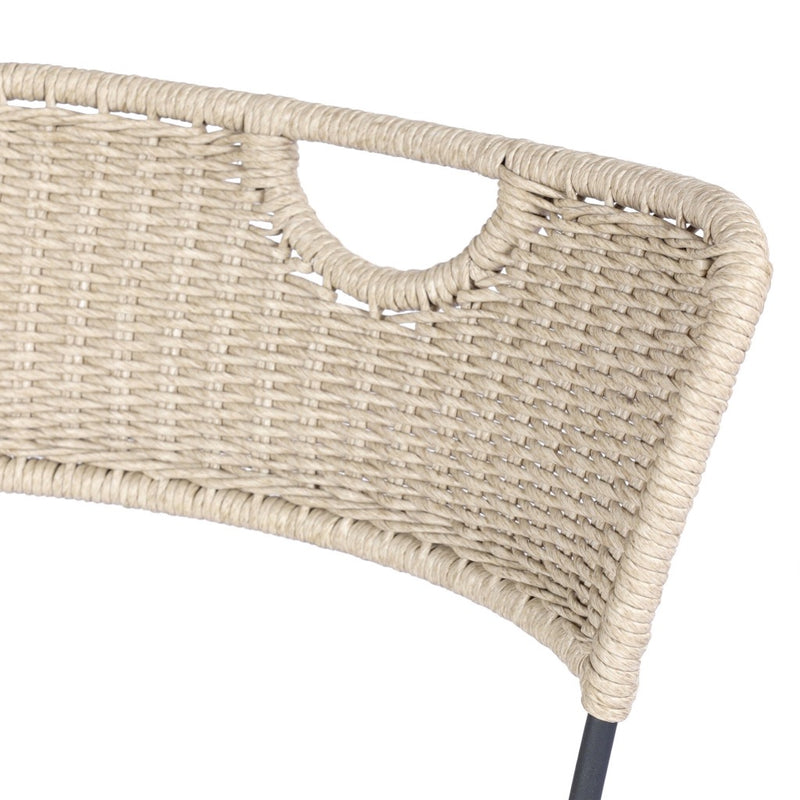 Honor Outdoor Dining Chair 248896-001 woven back with handle 