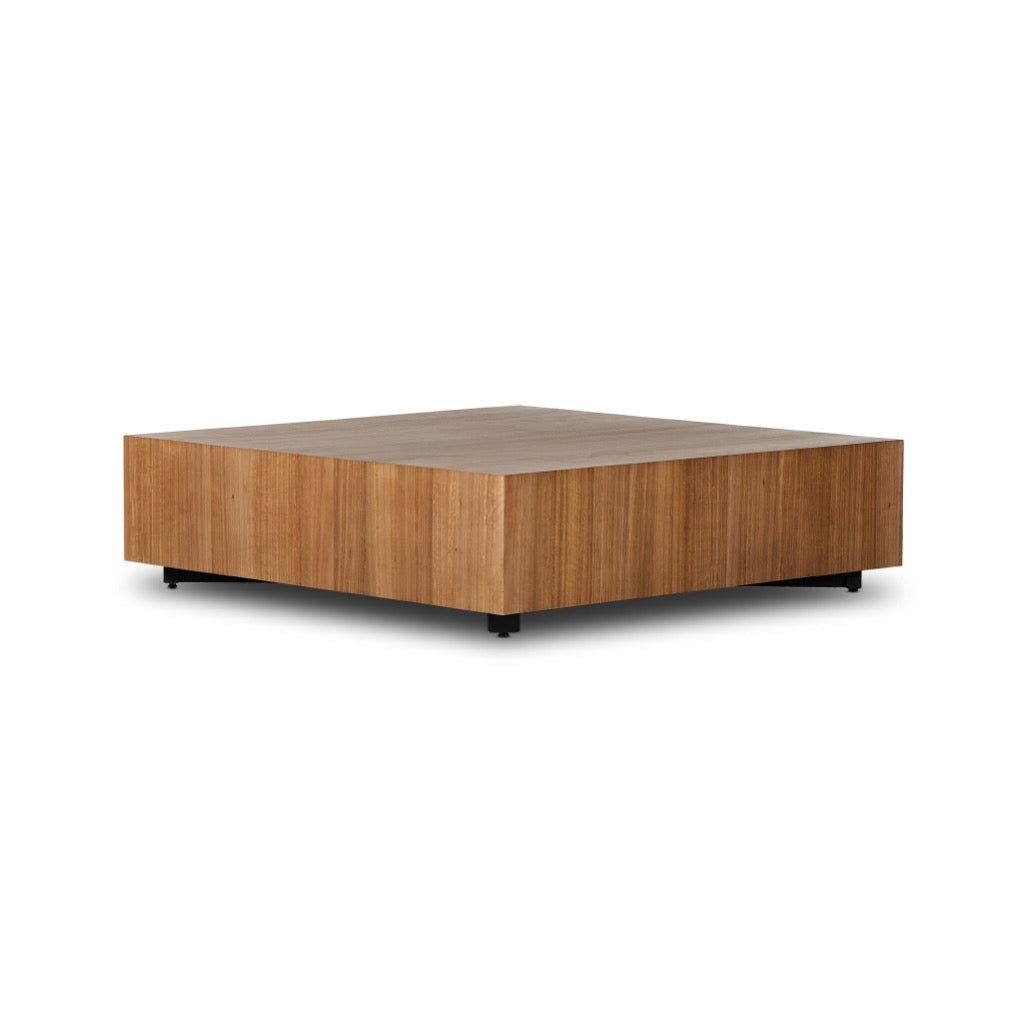 Hudson Large Square Coffee Table Natural Yukas Angled View 237678-001