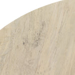 Hudson Pedestal Coffee Table Bleached Spalted Rounded Edge 229609-004