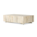 Hudson Rectangle Coffee Table Bleached Spalted Primavera Angled View 227798-005