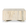 Hudson Rectangle Coffee Table Bleached Spalted Primavera Side View 227798-005