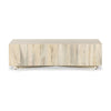 Four Hands Hudson Rectangle Coffee Table Bleached Spalted Primavera Front Facing View