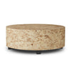 Four Hands Hudson Round Coffee Table angled view 