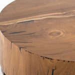 Hudson Round Coffee Table Natural Yukas Corner Detail UWES-103A