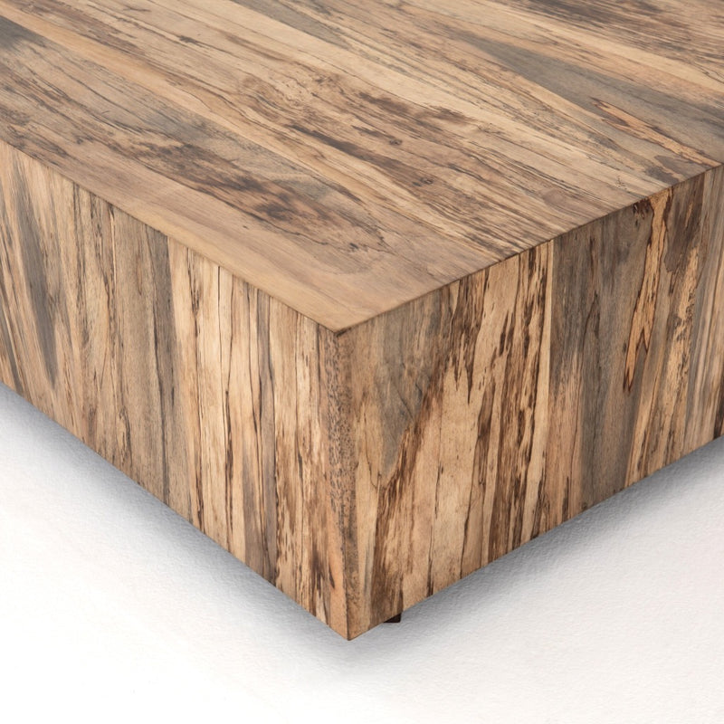 Hudson Square Coffee Table Spalted Primavera Front Right Corner Four Hands