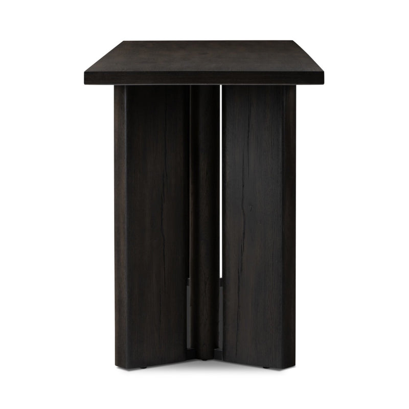 Huxley Console Table Smoked Black Veneer Side View 241303-001