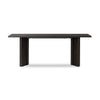 Huxley Console Table Smoked Black Veneer Front View Four Hands