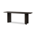Huxley Console Table Smoked Black Veneer Angled View Four Hands